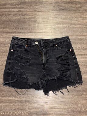 American Eagle Outfitters Charcoal Black Stretch Denim Shorts